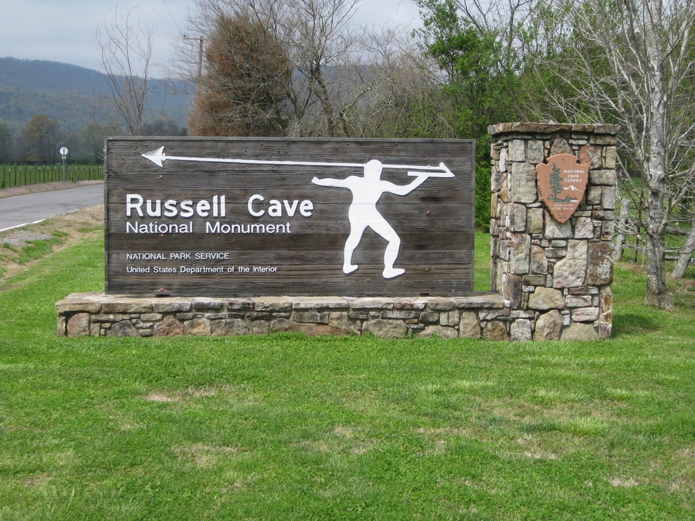 Russell Cave NM Sign